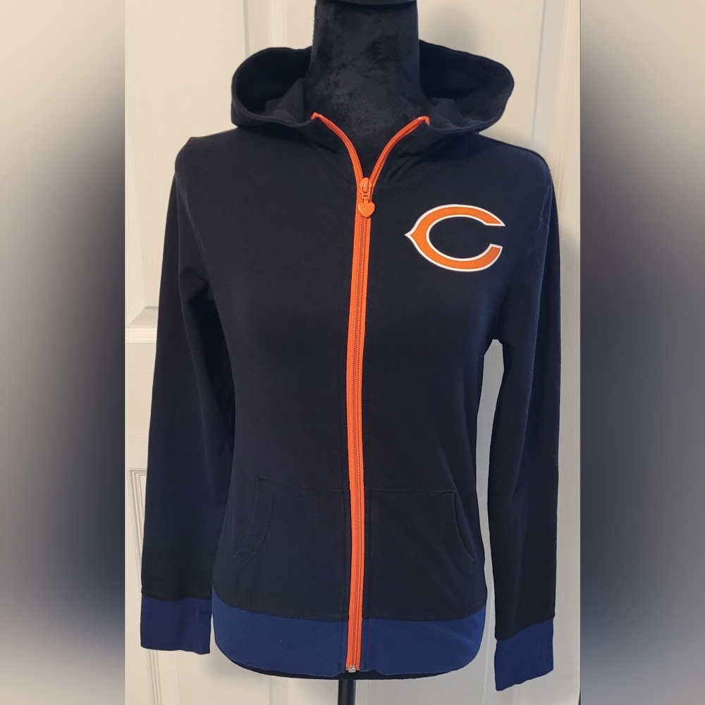 🔥2For$20 GIRLS Youth Chicago Bears Zip Lighweight Jacket Size 12/14